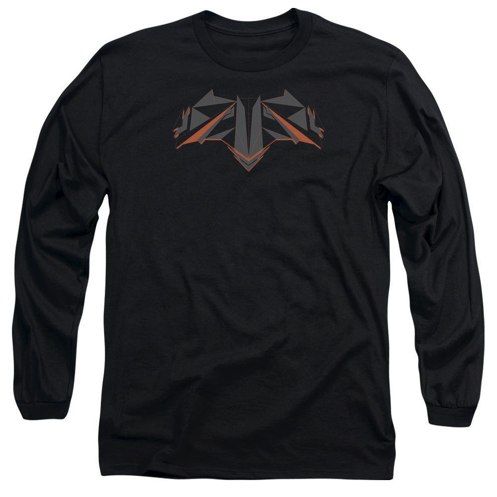 Batman V Superman Tech Bat Logo Mens Long Sleeve Shirt Black Officially Licensed