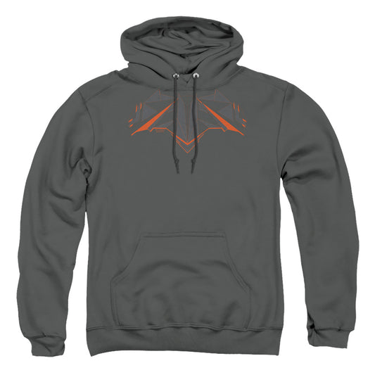 Batman V Superman Tech Bat Logo Mens Hoodie Charcoal Officially Licensed