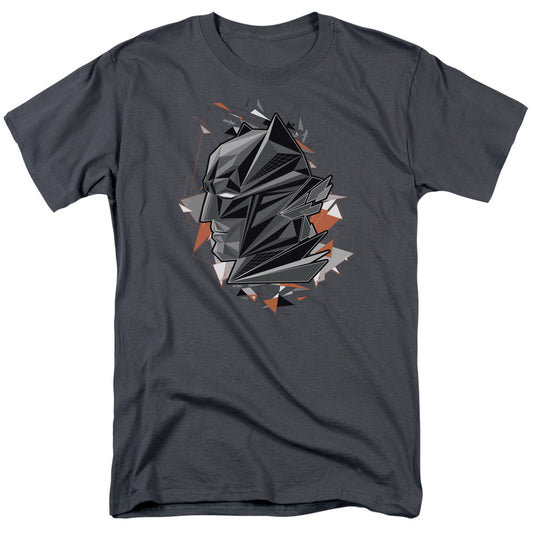 Batman V Superman Bat Head Tech Mens T Shirt Charcoal
