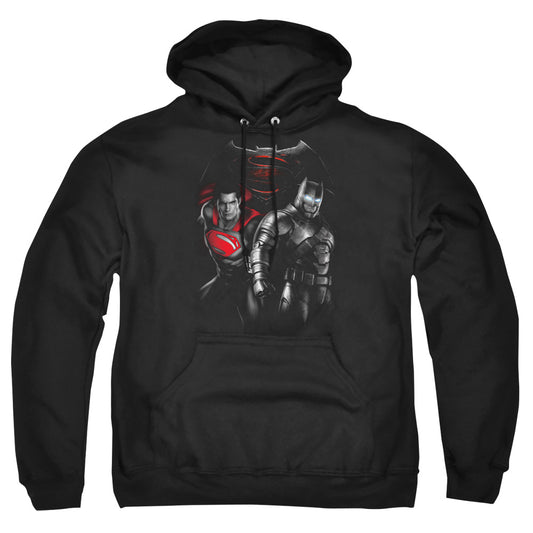 Batman V Superman Stand Off Mens Hoodie Black Officially Licensed