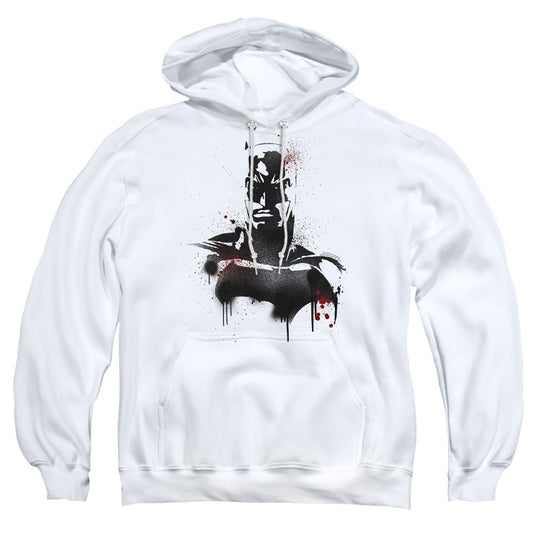 Batman V Superman Batman Spray Mens Hoodie White Officially Licensed