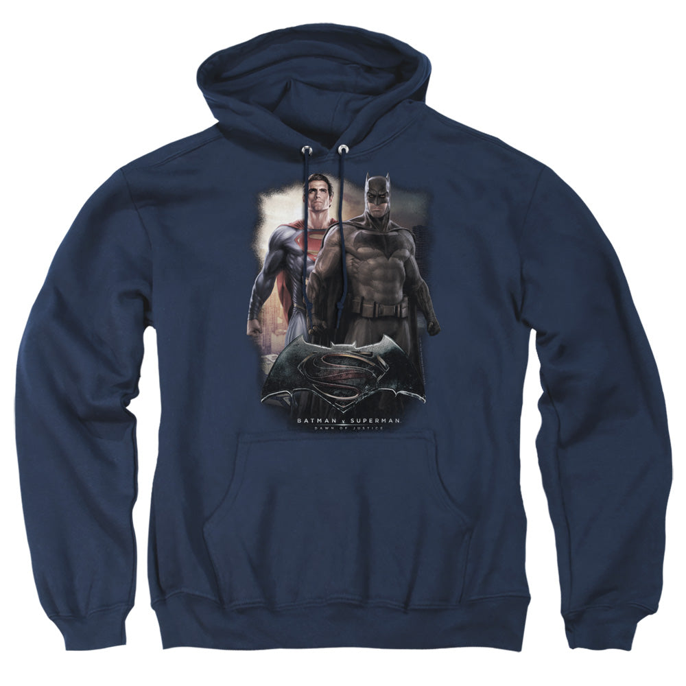Batman Vs Superman Dawn Mens Hoodie Navy Officially Licensed
