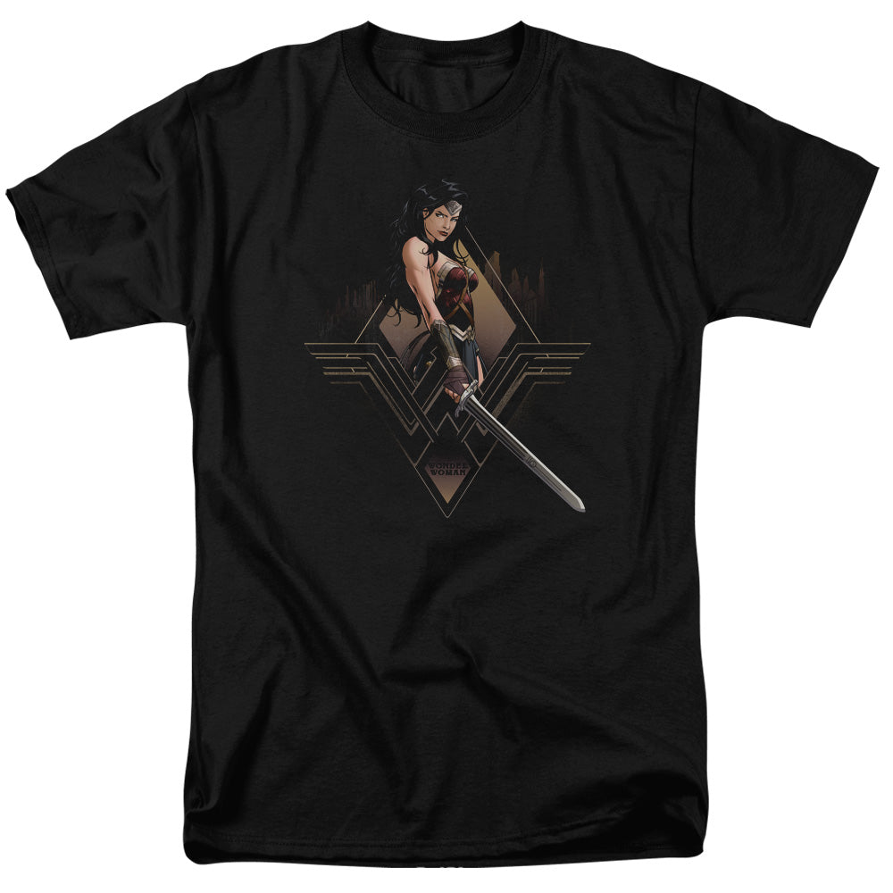 Batman V Superman City Girl Mens T Shirt Black