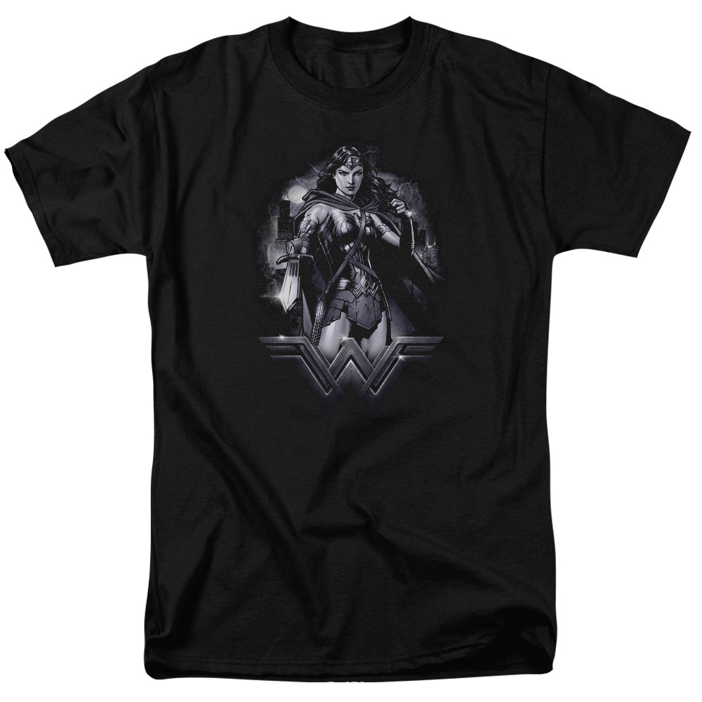 Batman Vs Superman Rainy Night Mens T Shirt Black