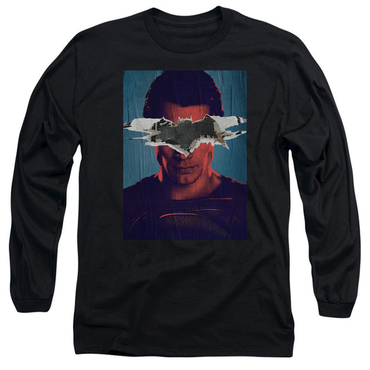 Batman Vs Superman Superman Poster Mens Long Sleeve Shirt Black Officially Licensed