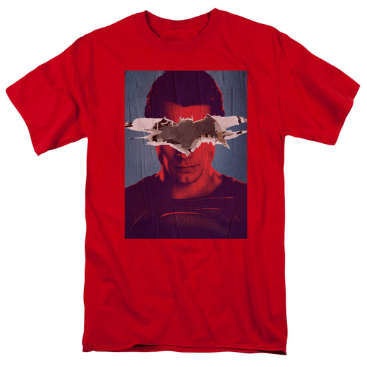 Batman Vs Superman Superman Poster Mens T Shirt Red