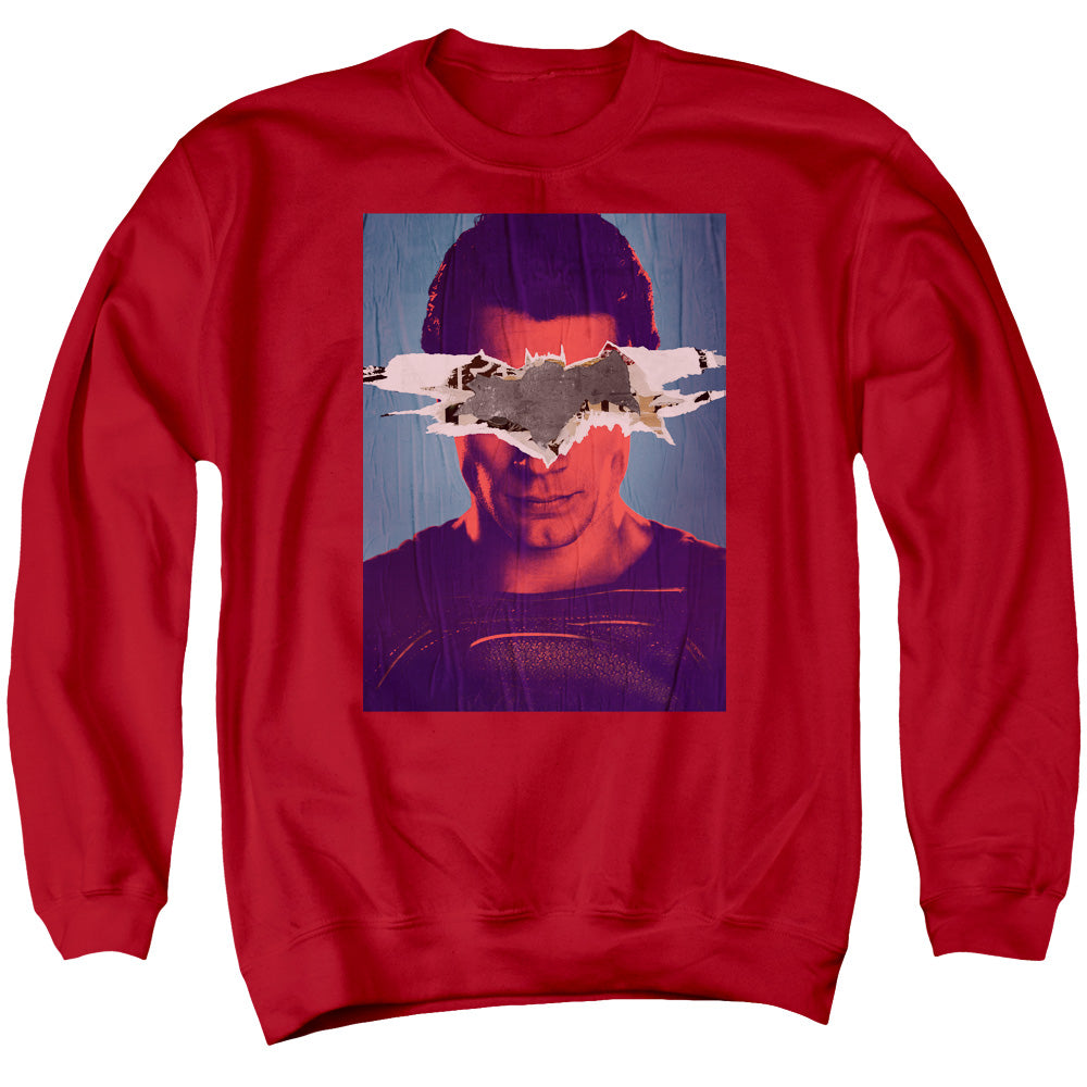 Batman Vs Superman Superman Poster Mens Crewneck Sweatshirt Royal Officially Licensed