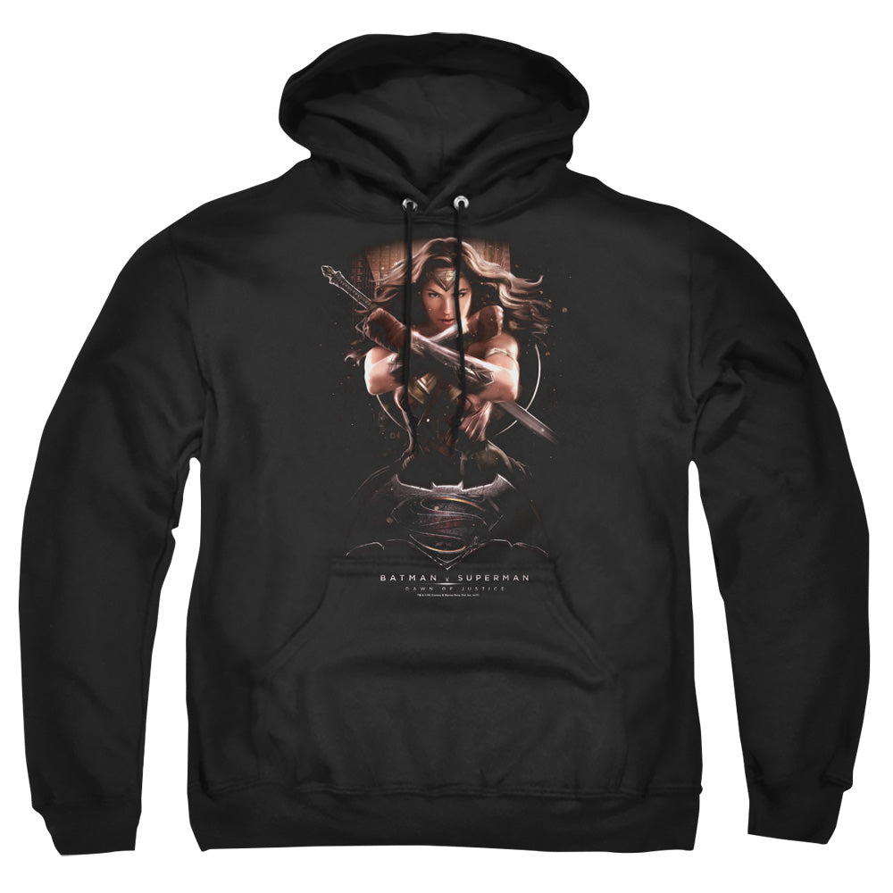 Batman V Superman Ww Ground Zero Mens Hoodie Black Officially Licensed