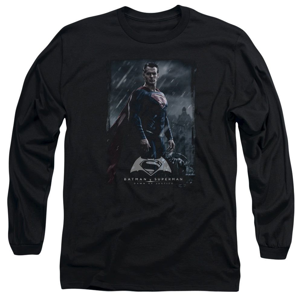 Batman V Superman Supe Poster Mens Long Sleeve Shirt Black Officially Licensed
