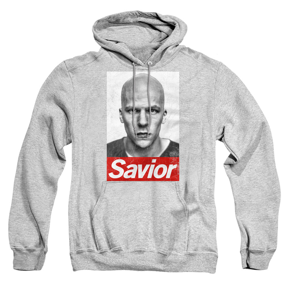 Batman V Superman Savior Mens Hoodie Athletic Heather Officially Licensed
