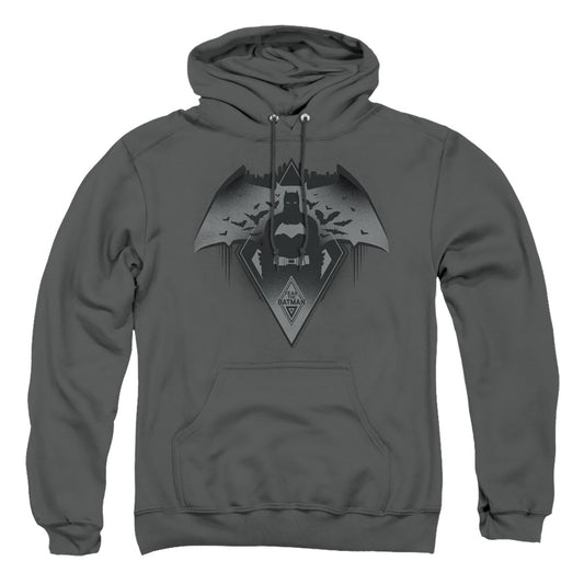 Batman V Superman Fear Mens Hoodie Charcoal Officially Licensed