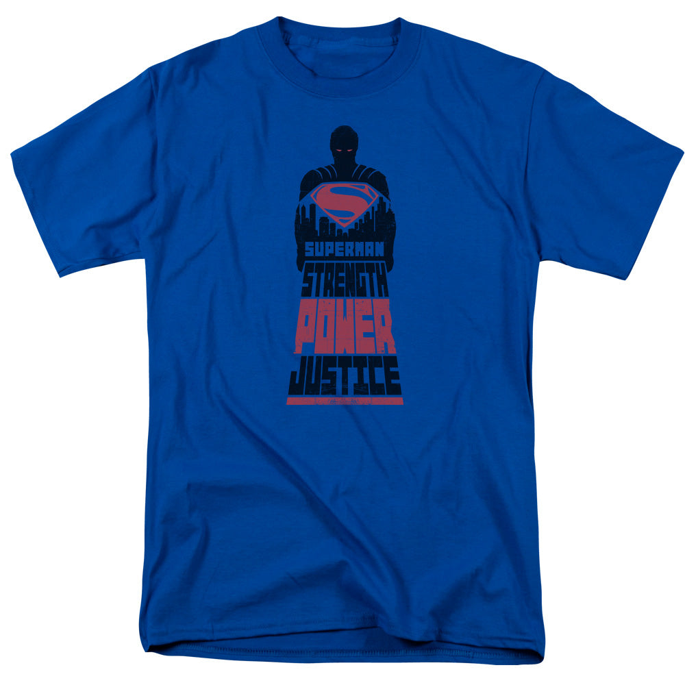 Batman V Superman Super Justice Mens T Shirt Royal