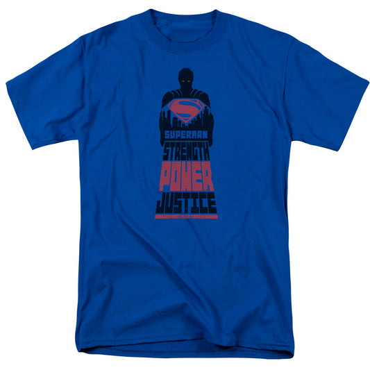 Batman V Superman Super Justice Mens T Shirt Royal
