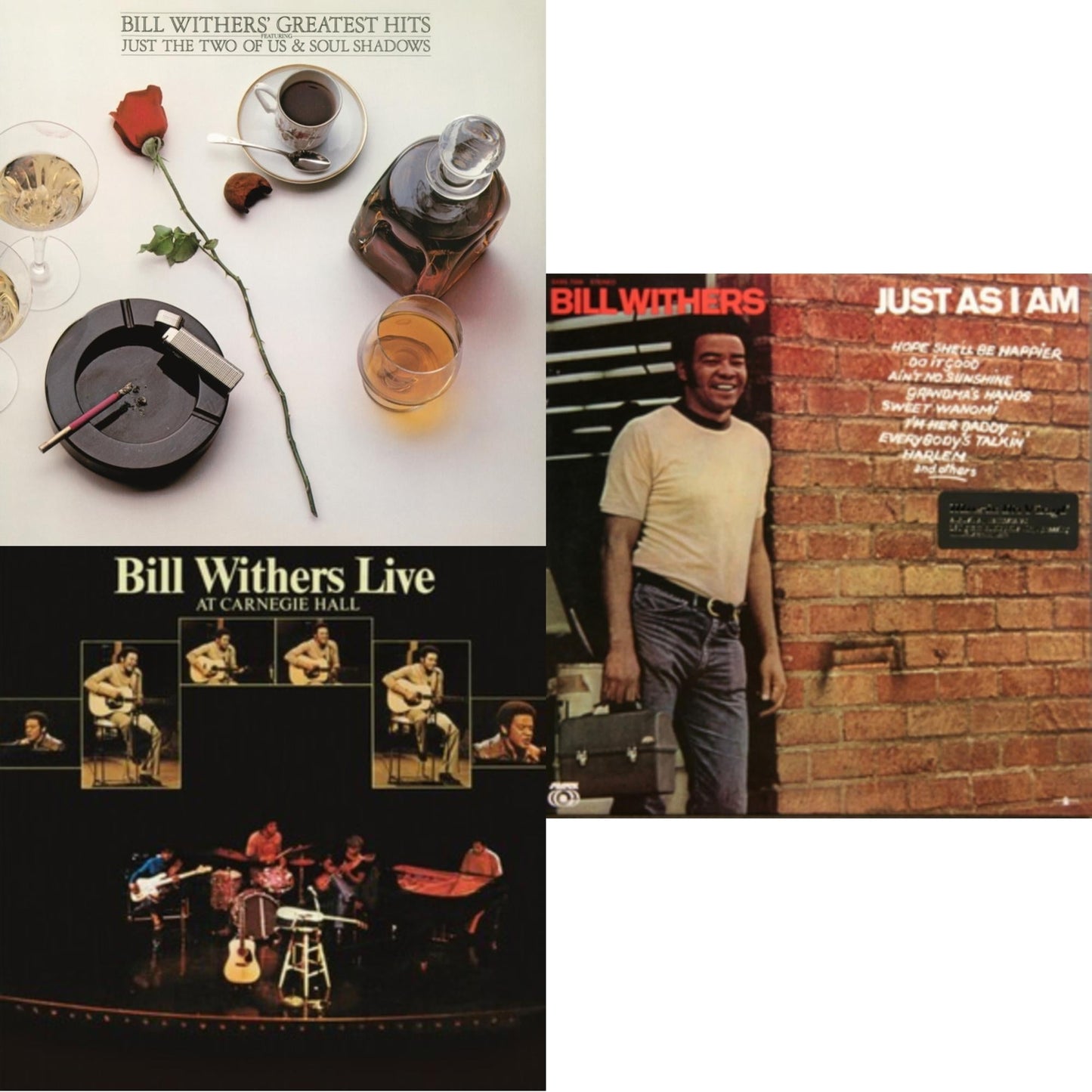 Bill Withers - Greatest Hits (150G/Dl Insert) & Live At Carnegie Hall (2LP/Custard Vinyl/Remastered/50Th Anniversary) (Rsd Essential) & Just As I Am (180G)