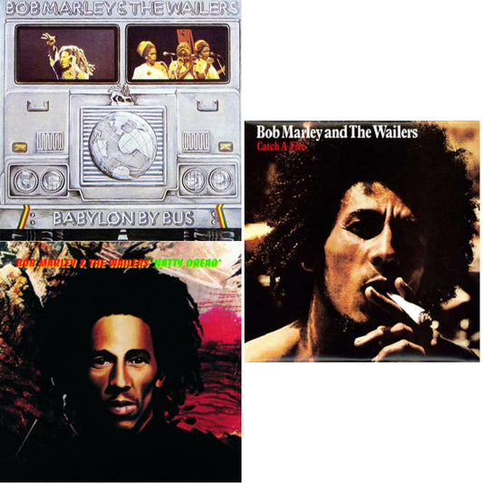 Bob & The Wailers Marley - Natty Dread (180G) & Catch A Fire & Babylon By Bus - LP Vinyl Bundle
