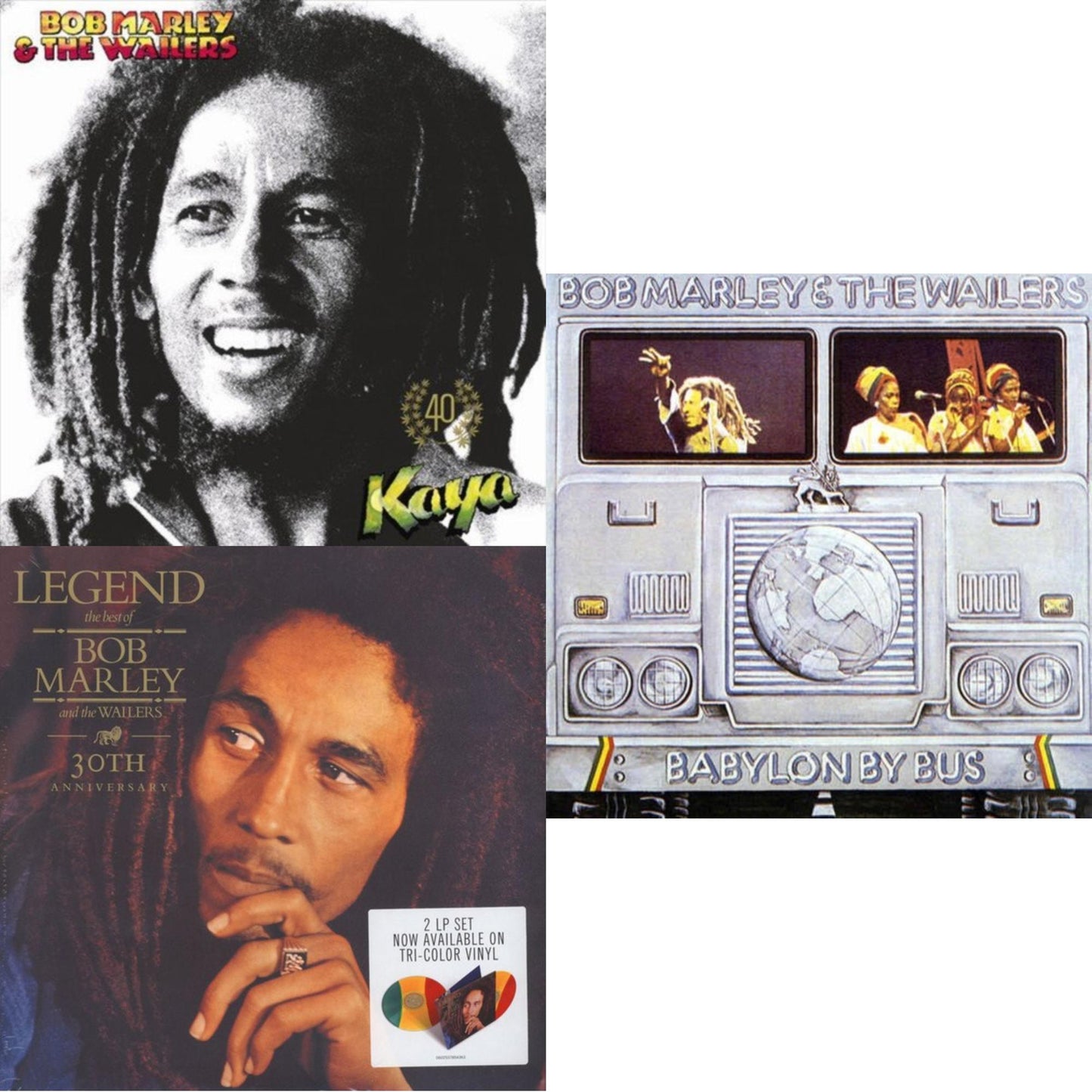 Bob & The Wailers Marley - Legend (30Th Anniversary) & Babylon By Bus & Kaya 40 (2 LP)