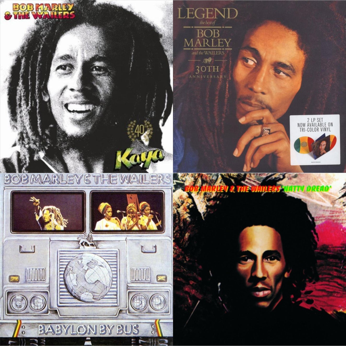 Bob & The Wailers Marley - Natty Dread (180G) & Legend (30Th Anniversary) & Babylon By Bus & Kaya 40 (2 LP)