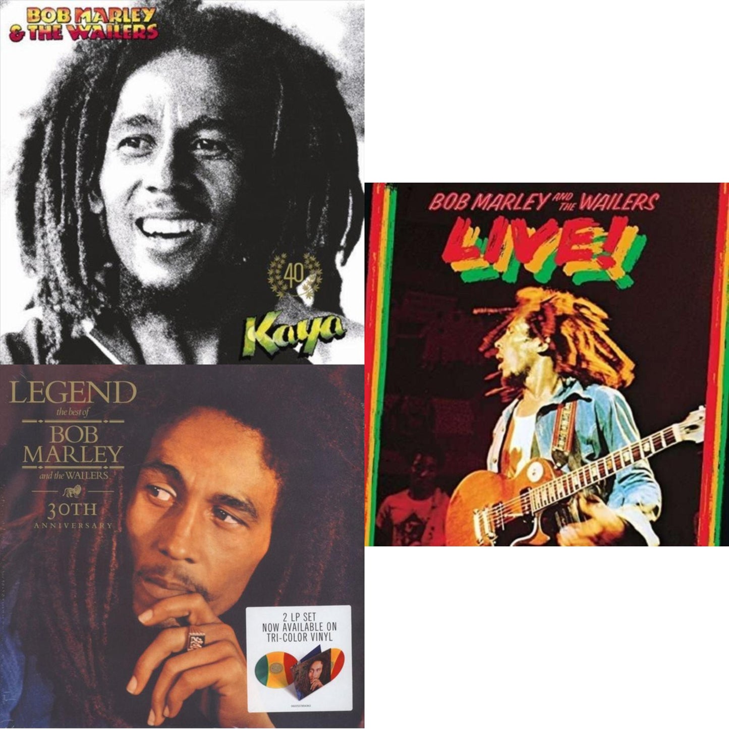 Bob & The Wailers Marley - Legend (30Th Anniversary) & Live (180G) & Kaya 40 (2 LP)