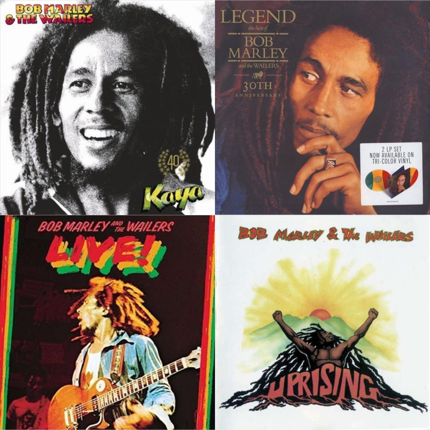 Bob & The Wailers Marley - Legend (30Th Anniversary) & Live (180G) & Uprising & Kaya 40 (2 LP)