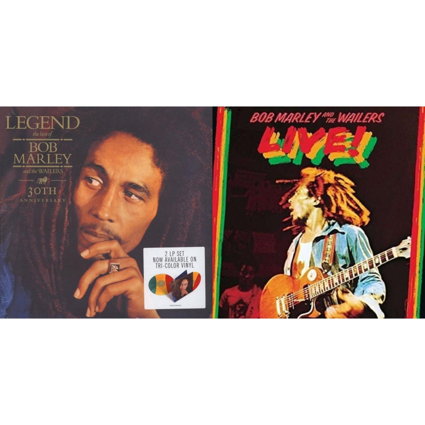 Bob & The Wailers Marley - Legend (30Th Anniversary) & Live (180G) - LP Vinyl Bundle