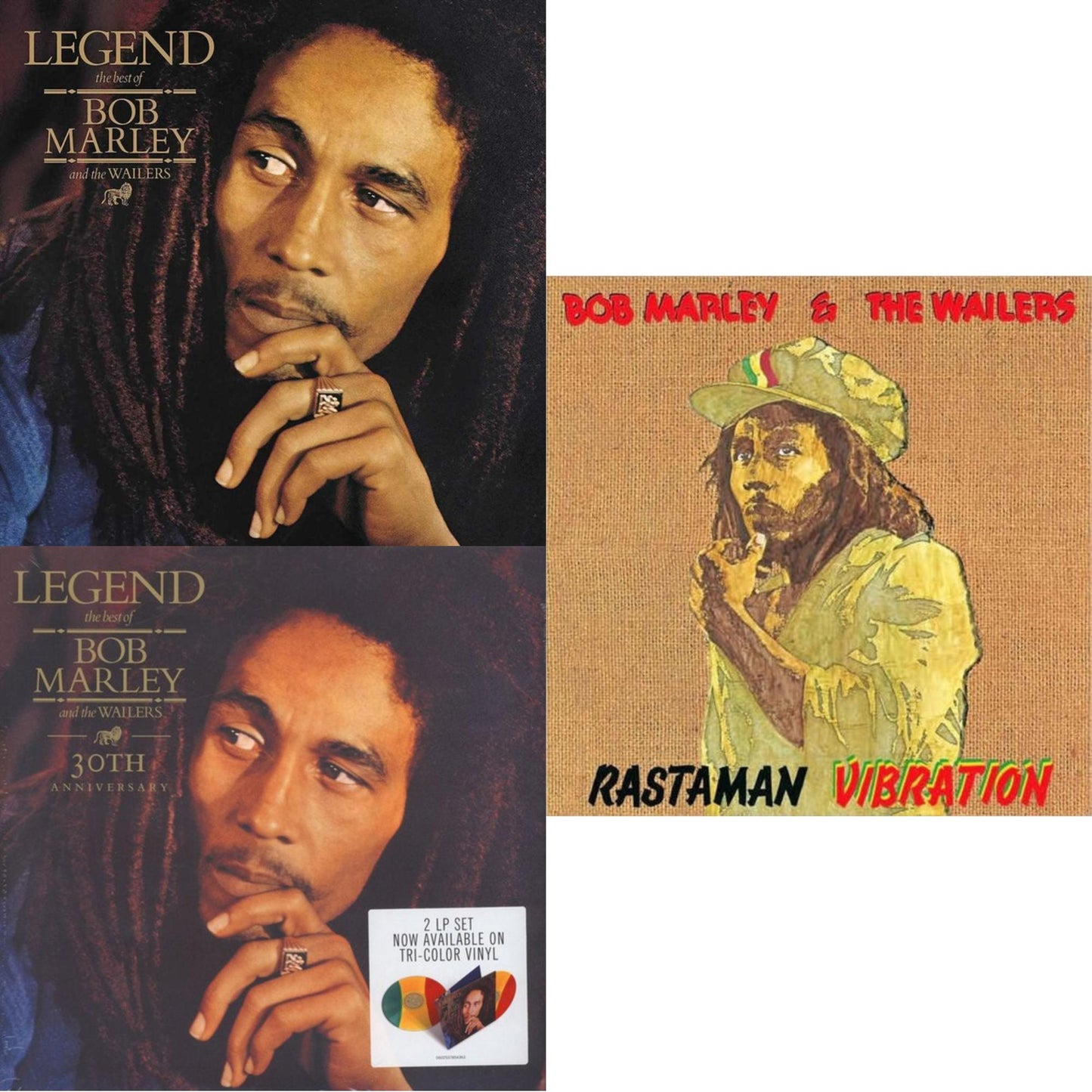 Bob & The Wailers Marley - Legend - The Best Of Bob Marley & The Wailers (2LP) & Legend (30Th Anniversary) & Rastaman Vibration