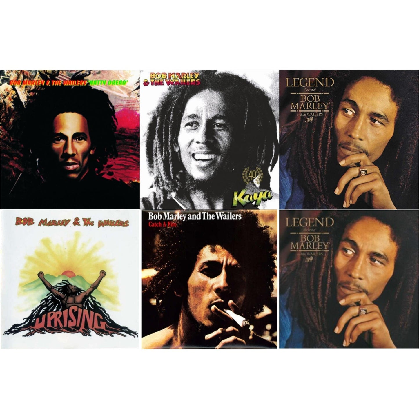 Bob & The Wailers Marley - Legend & Natty Dread (180G) & Catch A Fire & Legend - The Best Of Bob Marley & The Wailers (2LP) & Uprising & Kaya 40 (2 LP)
