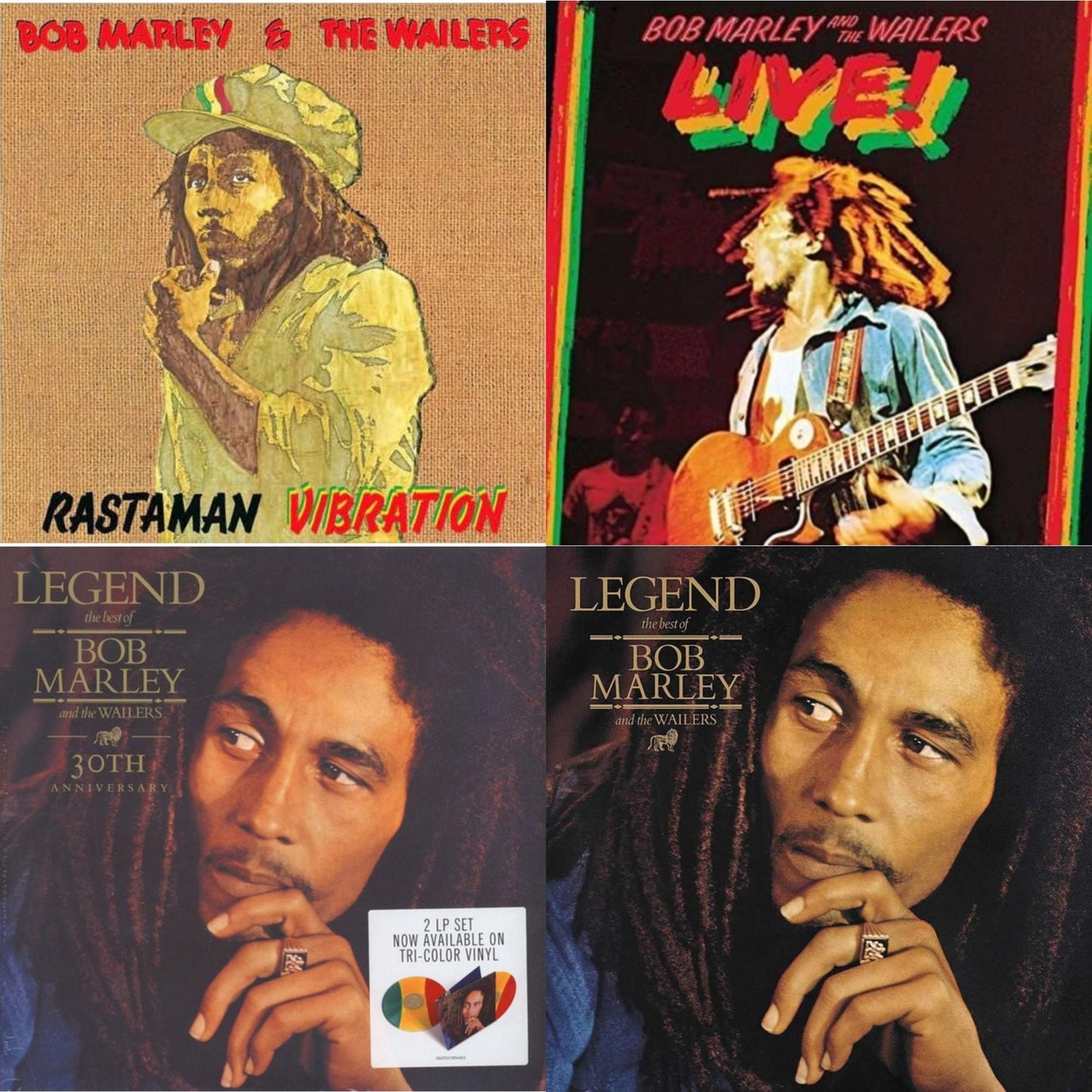 Bob & The Wailers Marley - Legend - The Best Of Bob Marley & The Wailers (2LP) & Legend (30Th Anniversary) & Live (180G) & Rastaman Vibration