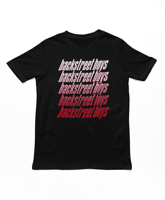 Backstreet Boys Vintage Repeat Mens T Shirt Black