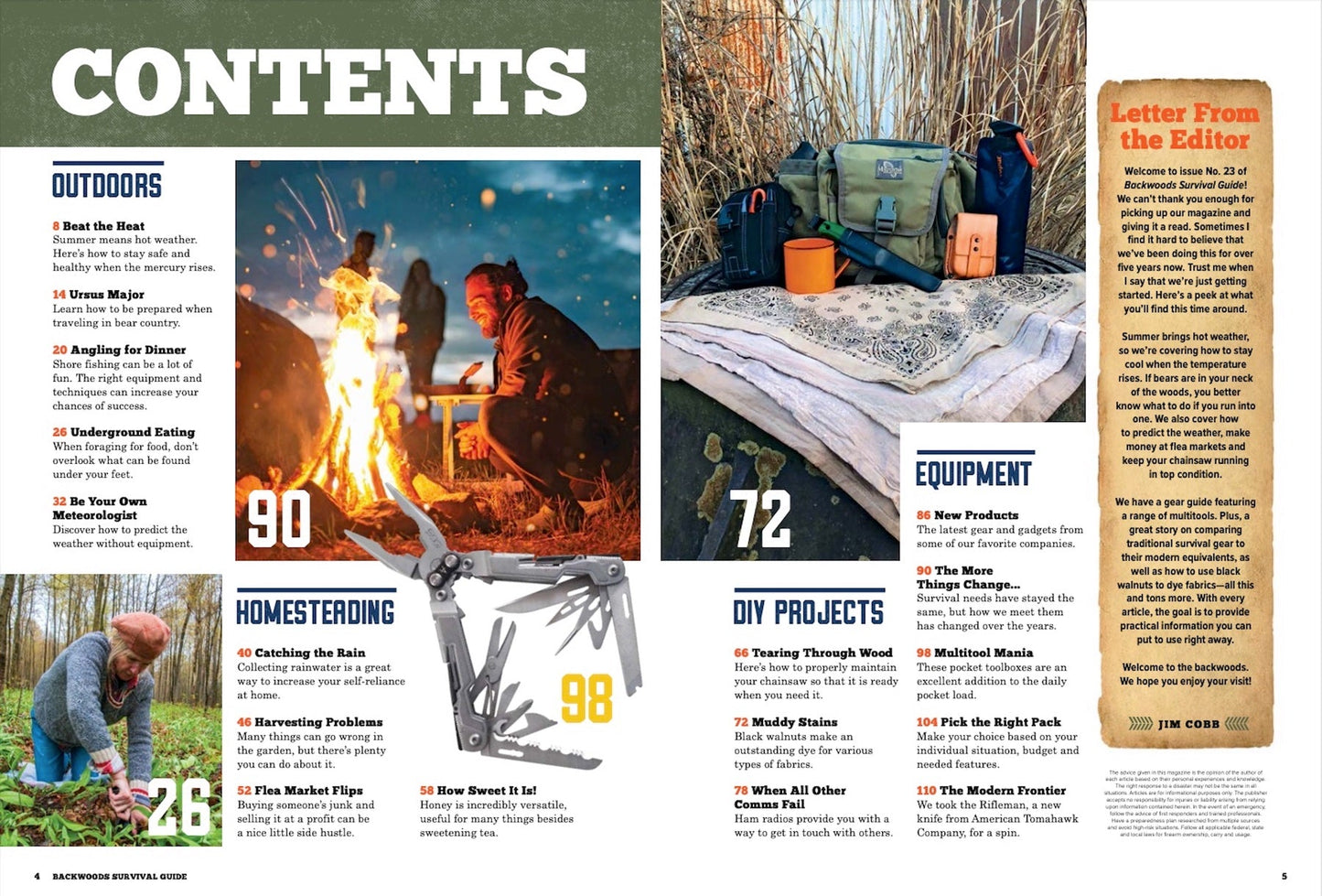 Backwoods Survival Guide - Living Off the Land No. 23: How To Stay Cool, Dealing with Bears, Predict Weather, Keeping A Chainsaw In Top Condition & Lots More!