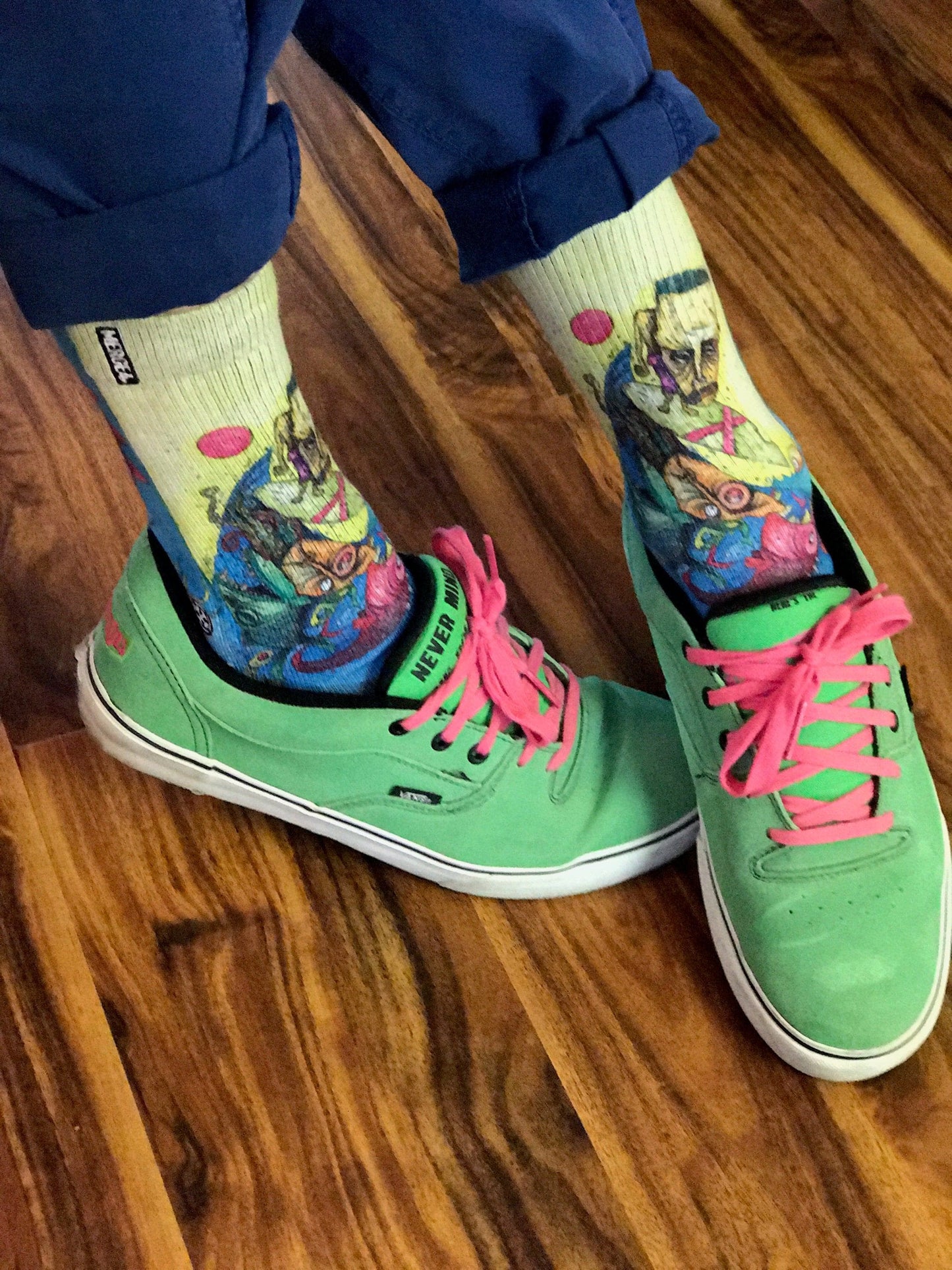 Bad Otis Link Big Fish Adult Crew Socks
