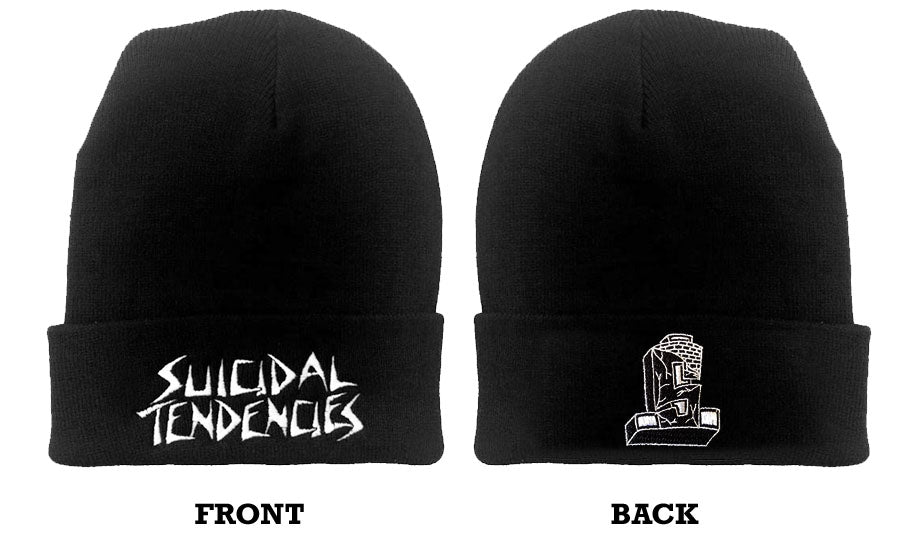 Suicidal Tendencies Winter Beanie ST Logo Hat Black