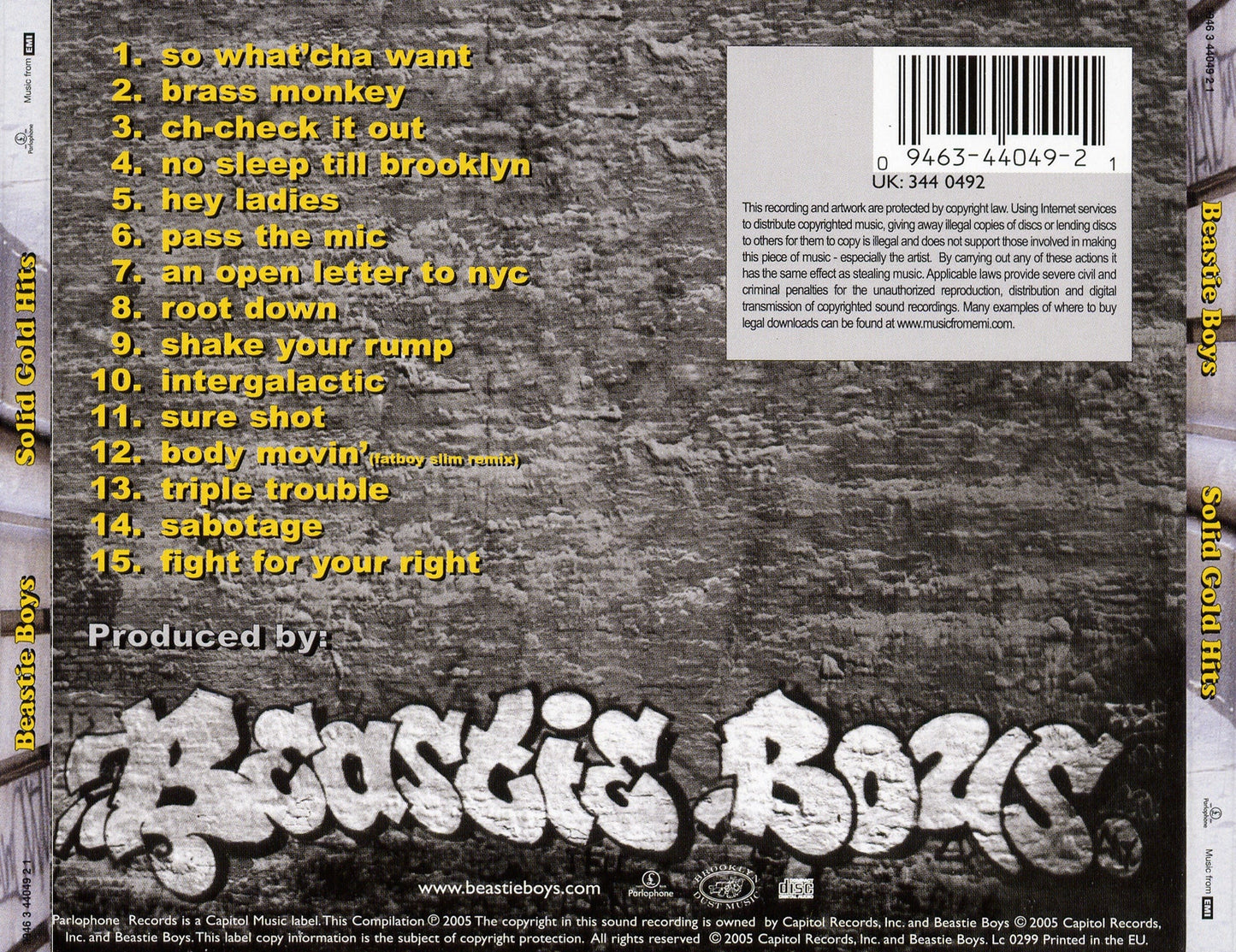 Beastie Boys – Solid Gold Hits Music CD
