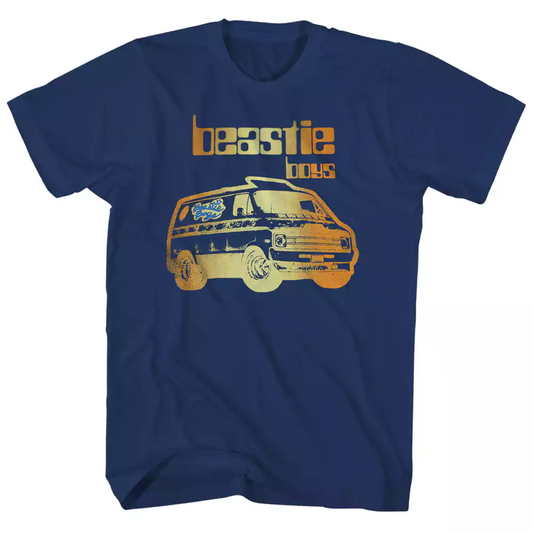 Beastie Boys Van Art Mens T Shirt Navy Blue