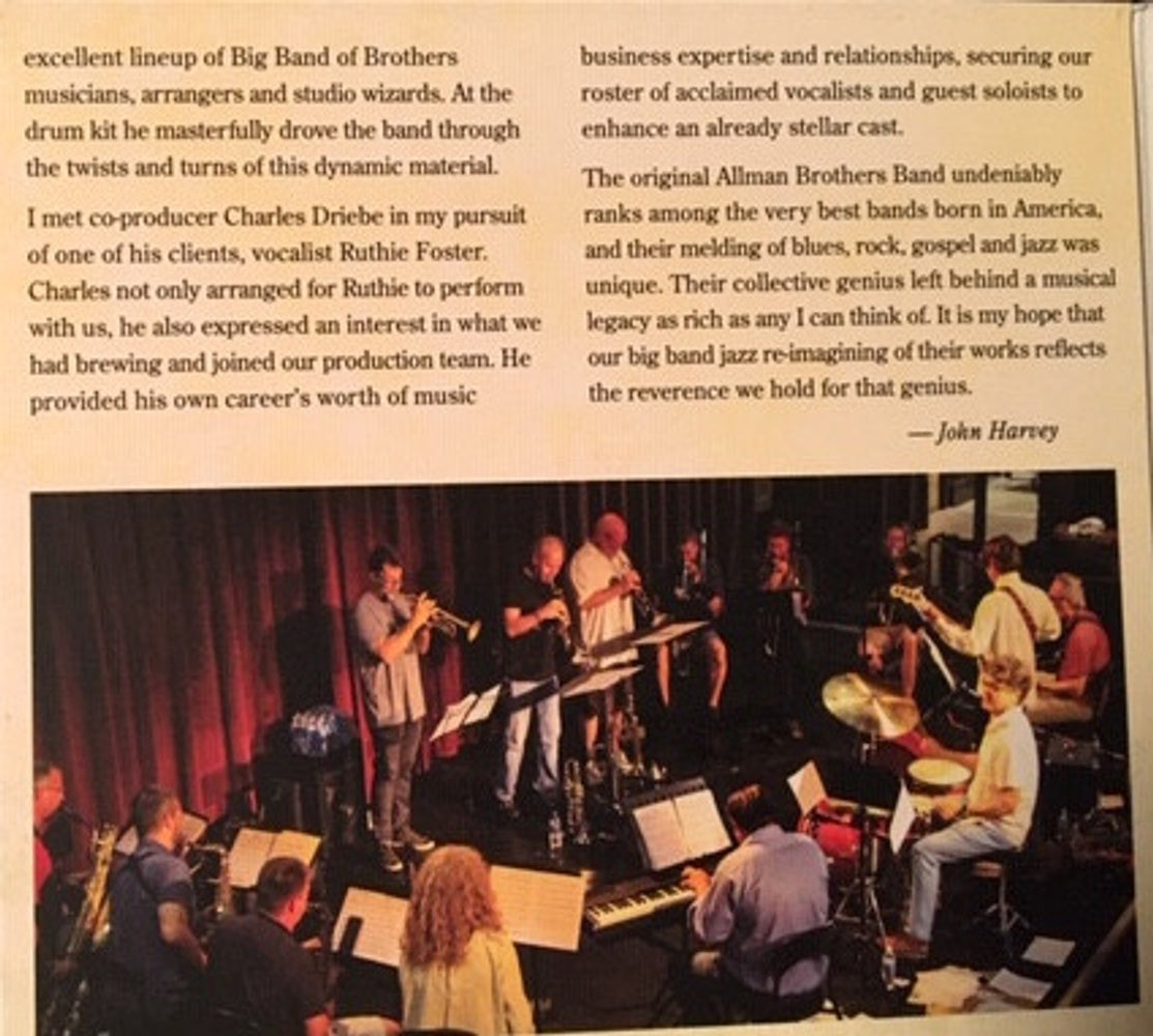 Big Band of Brothers – Jazz Celebration Of The Allman Brothers Band Music CD