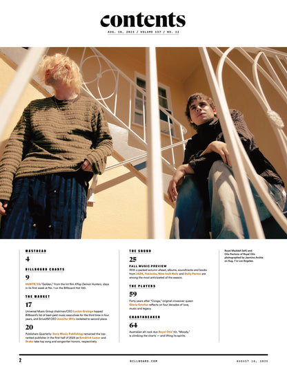 Billboard - 25.08.16 Edition: The Team Behind Addison Rae's Pop Breakthrough, Gloria Estefan's  40 Years In Music, HUNTR7x’s No.1 Hot 100, Fall 2025 Music Preview, Top-Paid Music Executives & More!