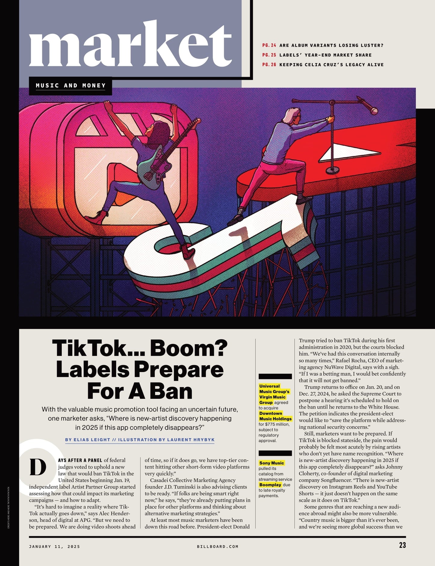 Billboard - 25.01.11 Edition: Jennie Takes Control, The Blackpink Star Brings Her Own Dreams & Label To Life, Tik Tok Ban, Brandon Creed & Other Managers To Watch, Quarter-Century Chart Champs & More!