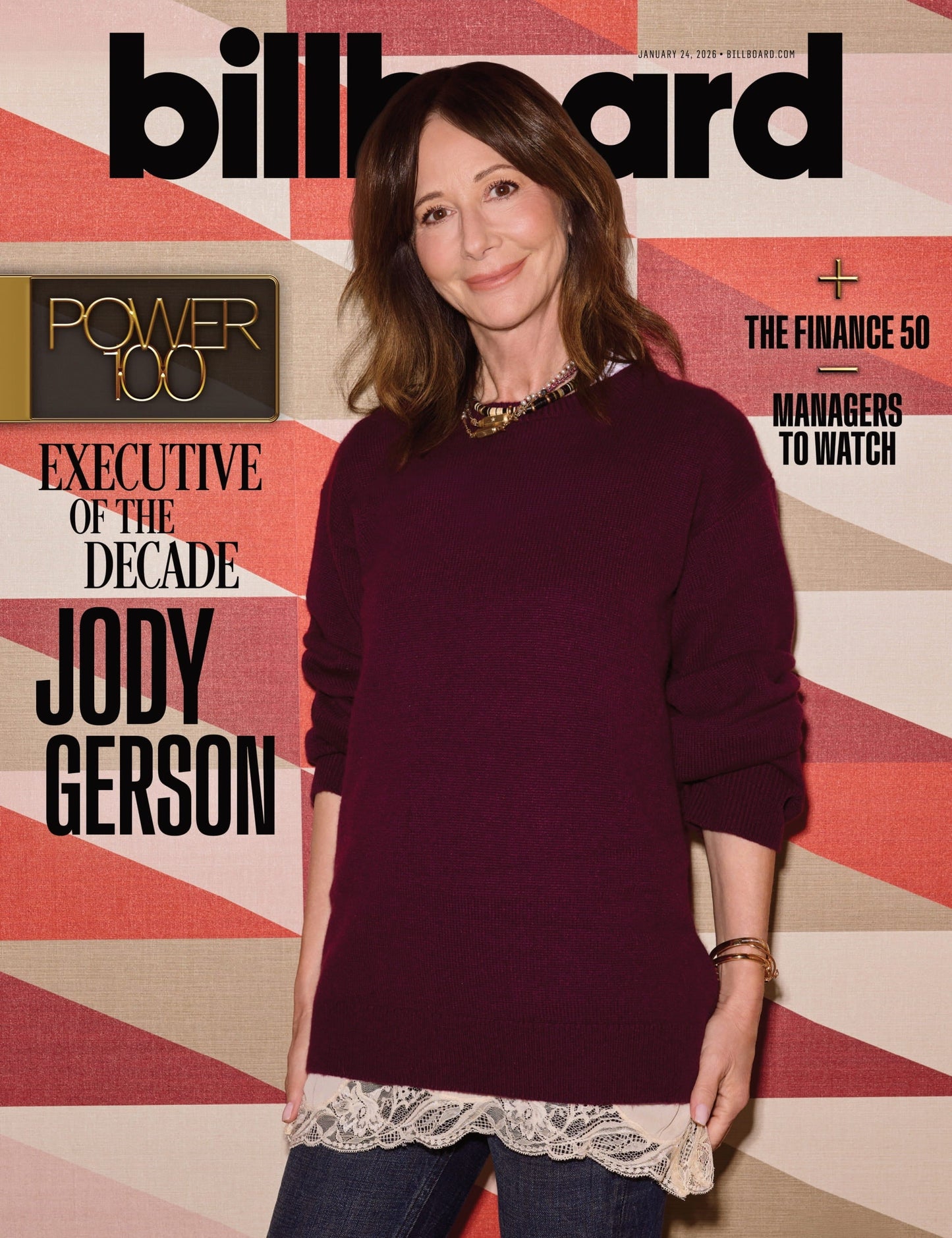 Billboard - 26.01.24 Edition: Power 100 & Finance 50, The Meaning For Mariah Carey After Being Named 2026 MusiCares Person Of The Year, Executive Of The Decade Jody Gerson, Managers To Watch & More!