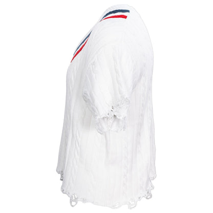 Distressed Knit Sweater Costume Top for Halloween and Cosplay