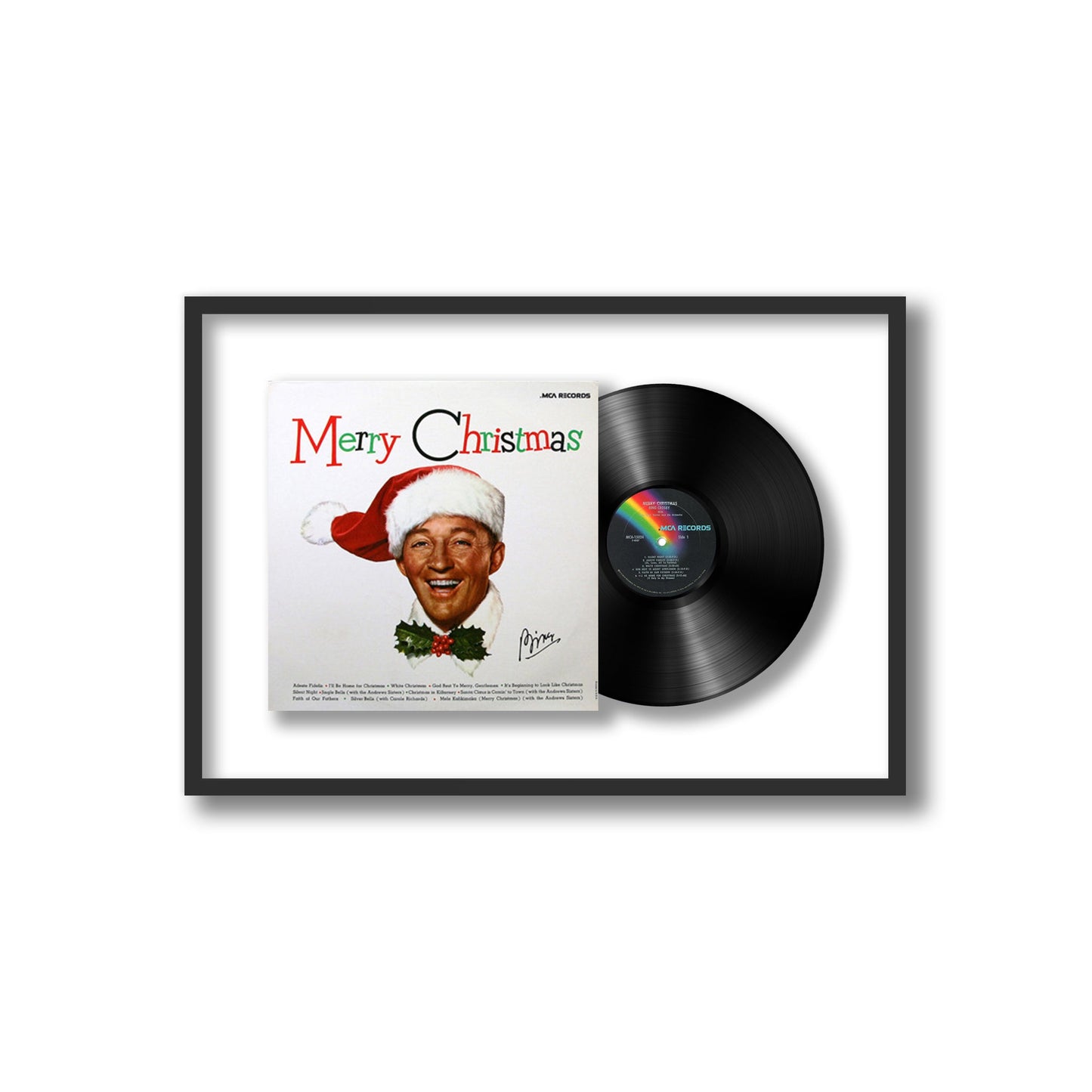 Bing Crosby Merry Christmas Framed Vinyl Record