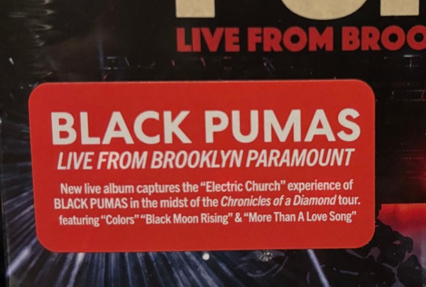 Black Pumas – Live From Brooklyn Paramount (2-CD)