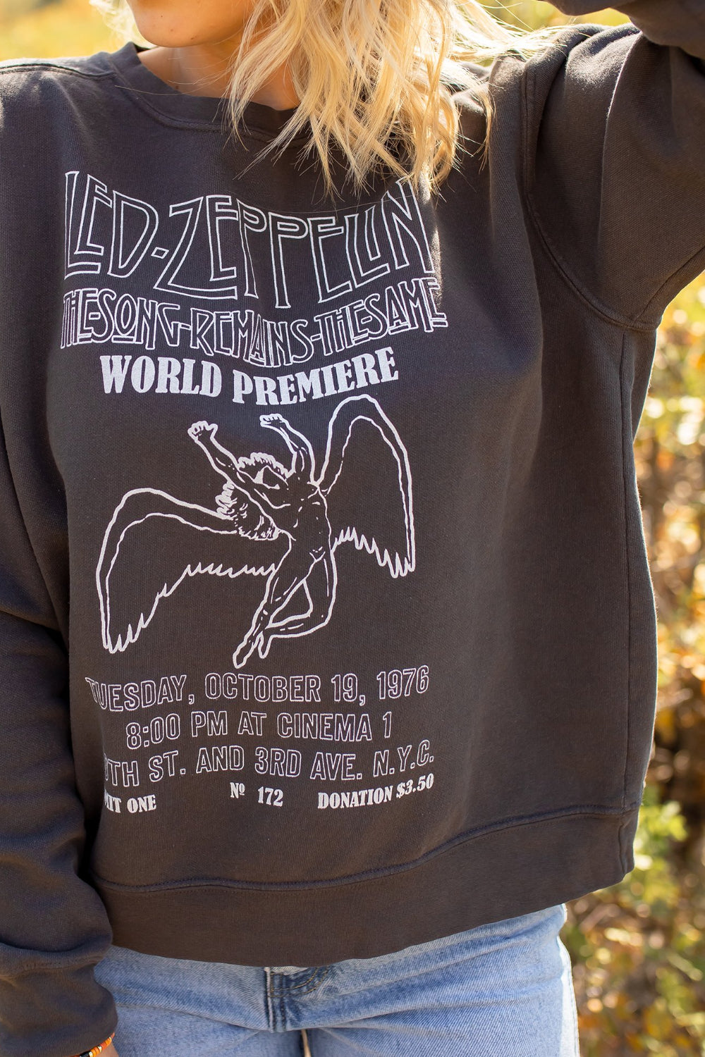 Led Zeppelin 'The Song Remains The Same' Womens Sweatshirt Black