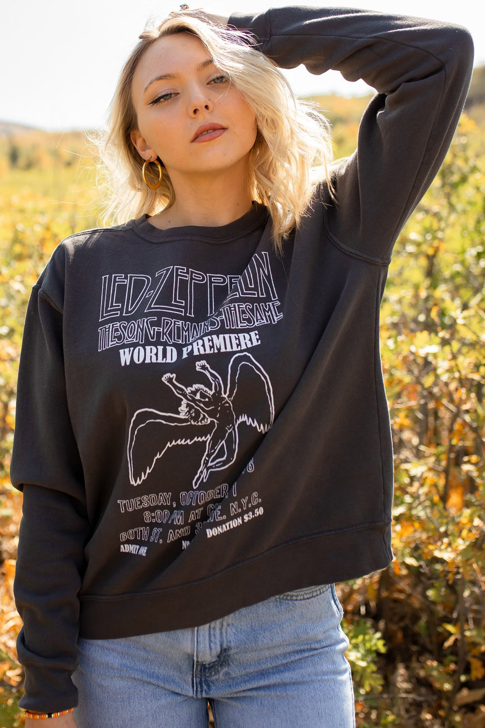 Led Zeppelin 'The Song Remains The Same' Womens Sweatshirt Black