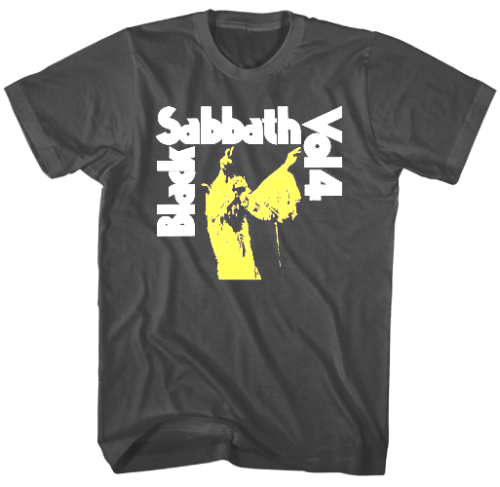 Black Sabbath Vol. 4 Coal Mens T Shirt Chracoal