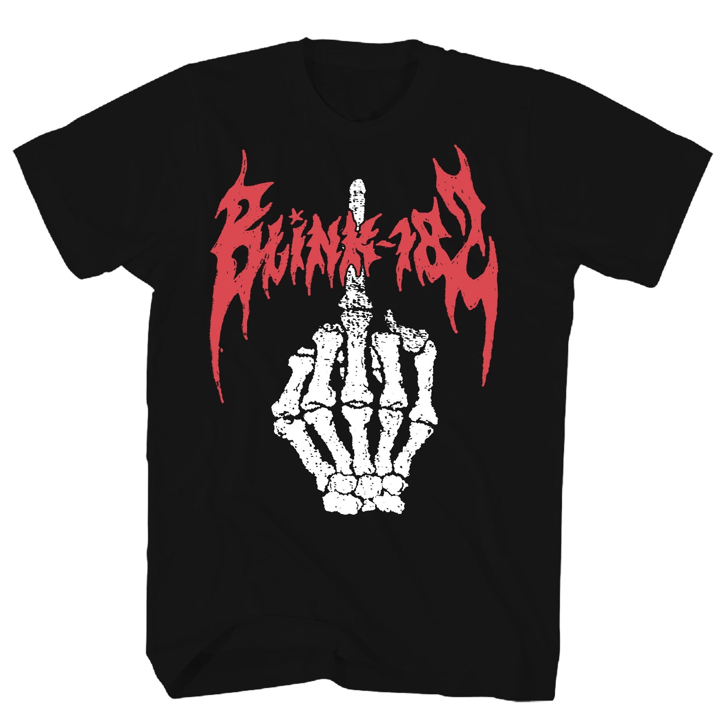 Blink 182 Middle Finger MensT Shirt Black