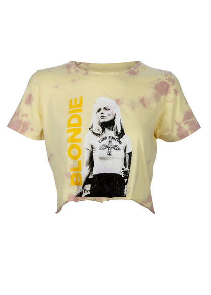 Cropped Tie Dye Blondie Band Womens Tee Shirt by Prince Peter