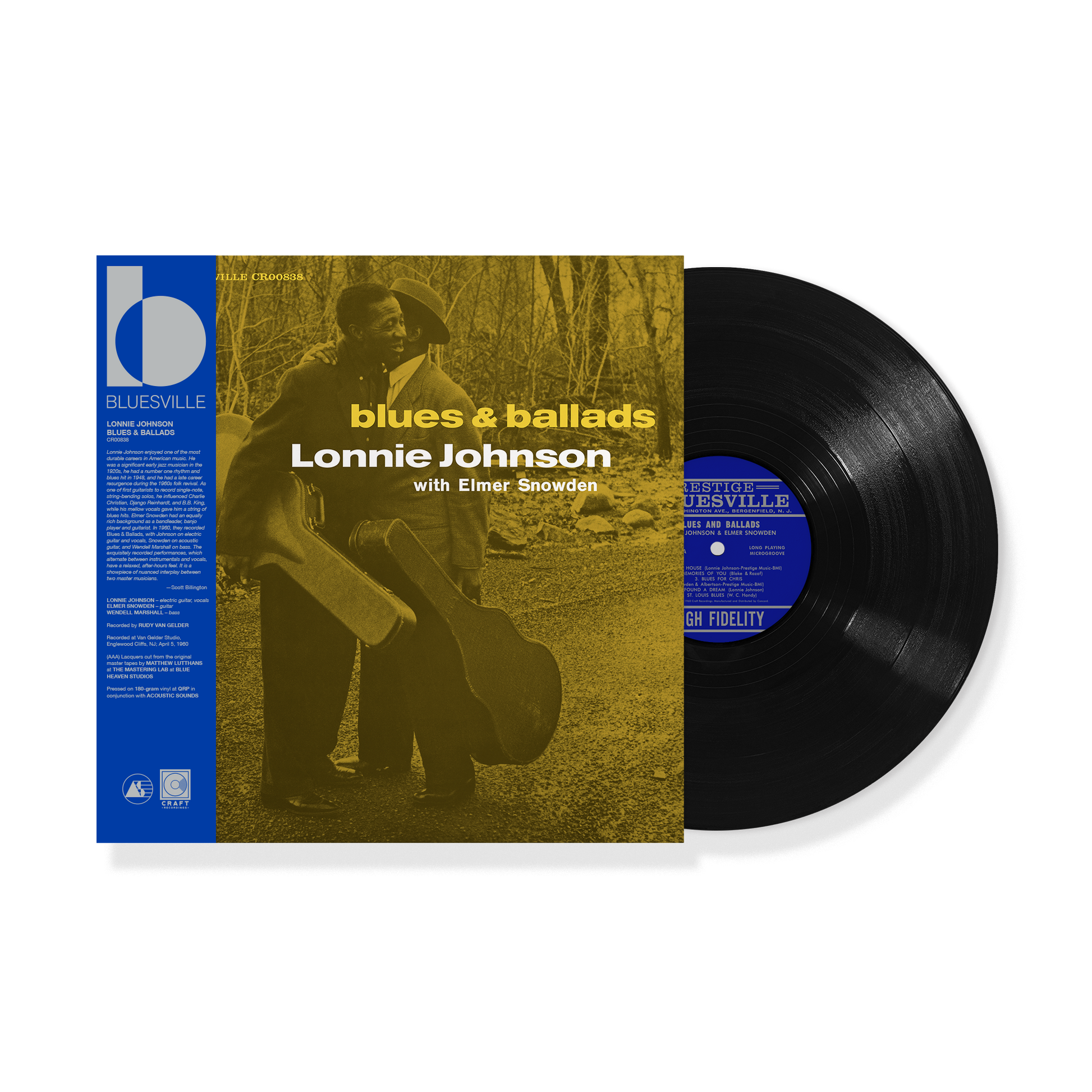 Lonnie Johnson - Blues and Ballads (Bluesville Series) (180g LP) Vinyl Record