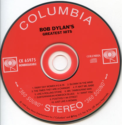 Bob Dylan – Bob Dylan's Greatest Hits, Volume 1  Remastered Music CD