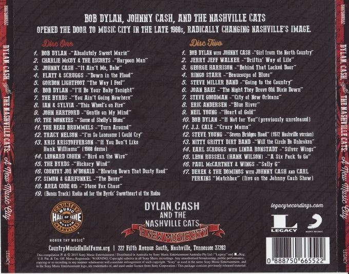 Bob Dylan – Dylan, Cash & the Nashville Cats: A New Music City (2-CD)