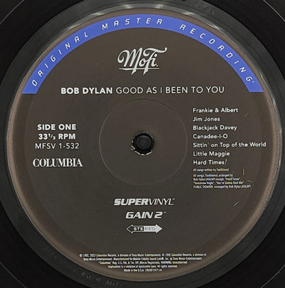 Bob Dylan – Good As I Been To You (Mobile Fidelity 180 Gram LP Vinyl) Vinyl Record