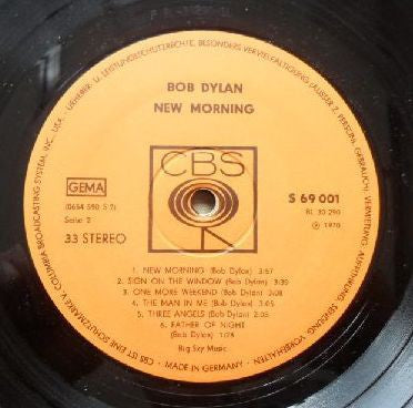 Bob Dylan – New Morning (LP Vinyl) Vinyl Record